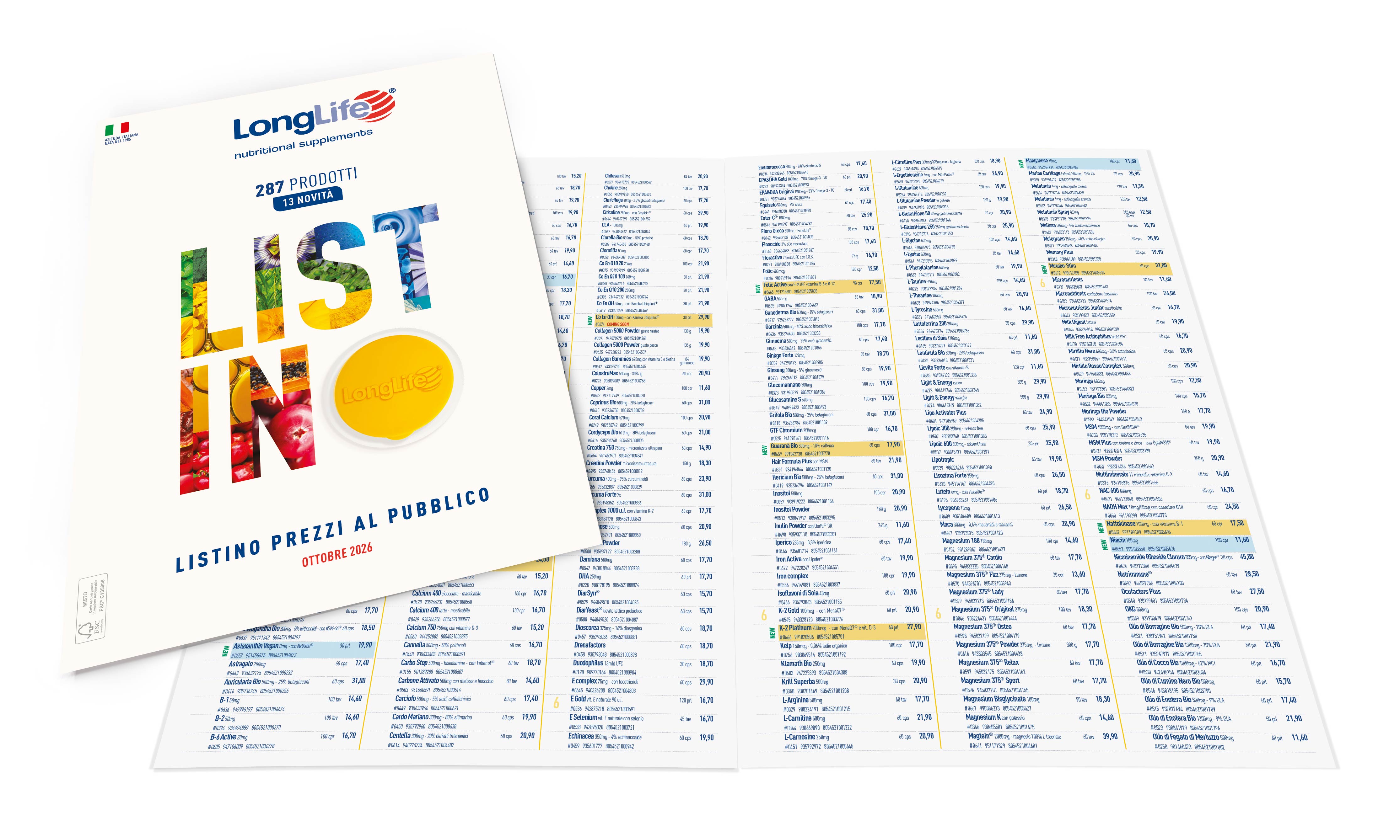 Listino Ottobre 2026